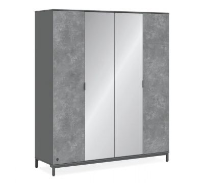 SPACE GRAY ארון 4 דלתות