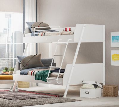 Romantica White Large Bunk Bed (90x200-120x200 Cm) מיטה קומתיים