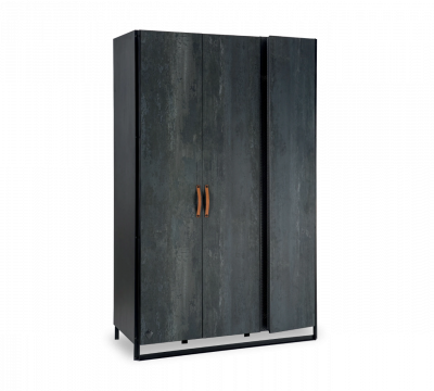 Dark Metal 3 Doors Wardrobe ארון 3 דלתות