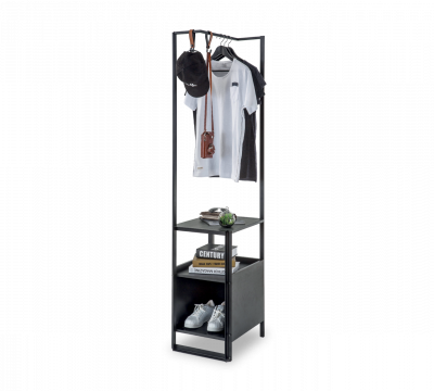 Dark Metal Bookcase Without Door