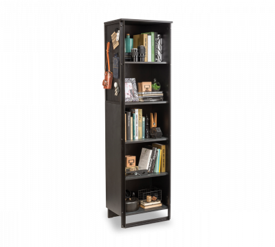 Dark Metal Bookcase